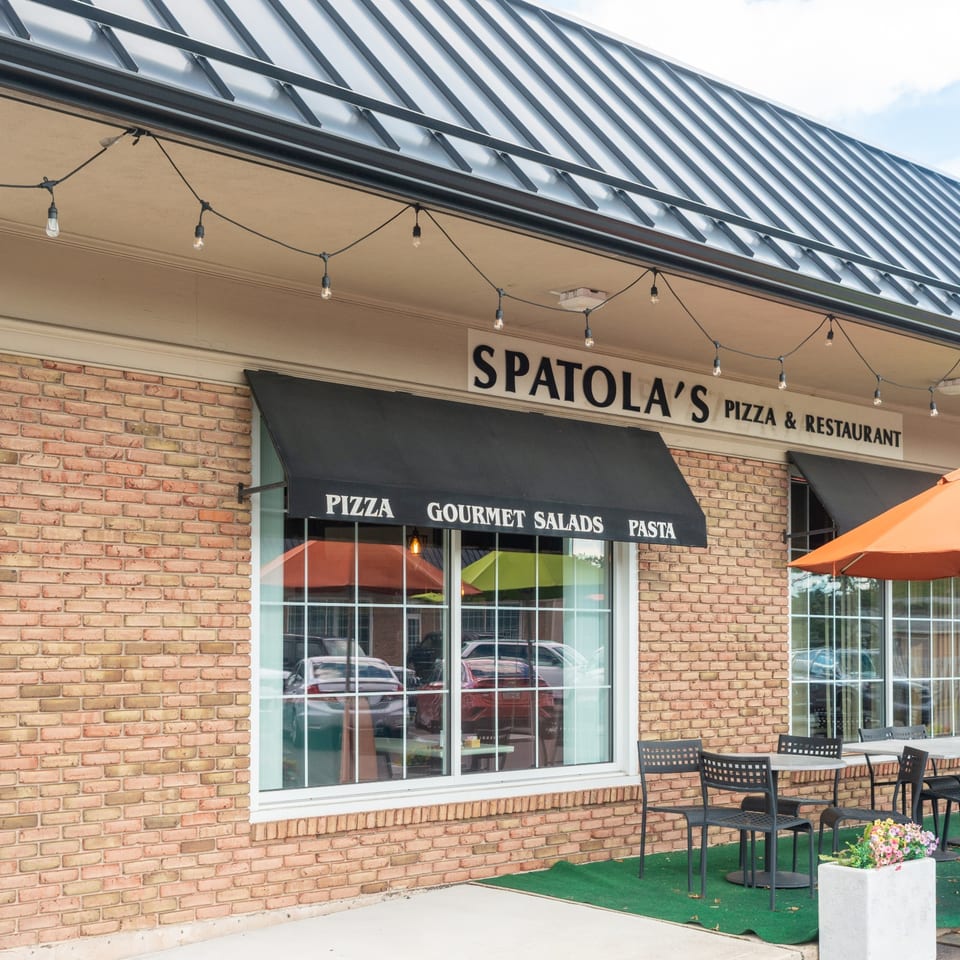 Restaurant storefront and patio