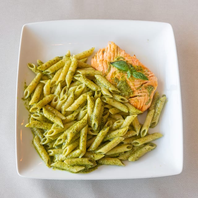 Creamy Pesto Salmon.